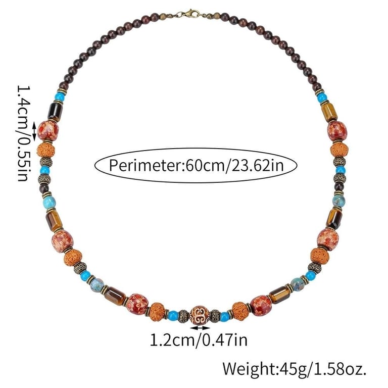 Bohemian Spirit: Colorful Multi-Stone Necklace - Image 4