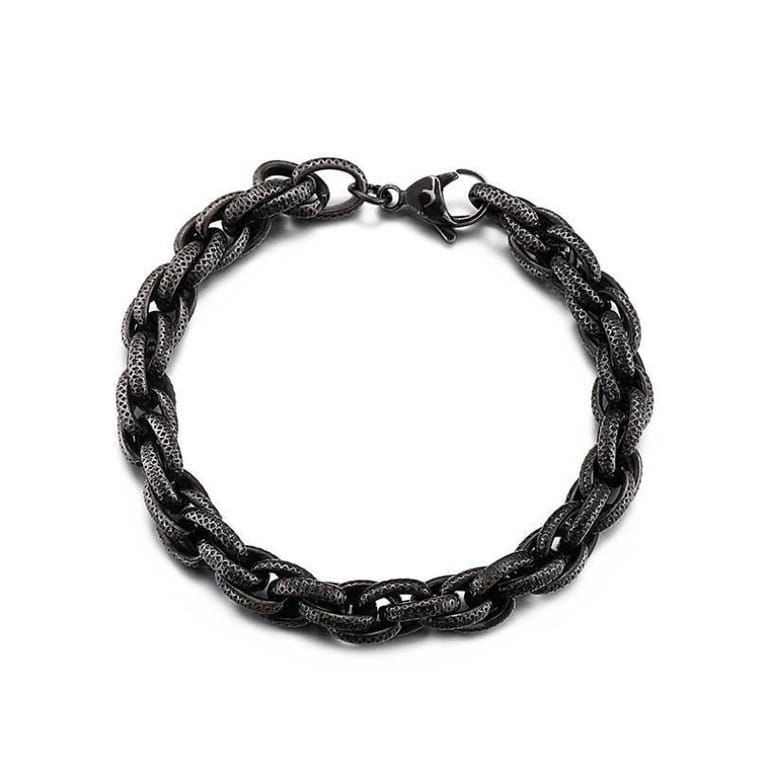 American Retro Black Dot Chain Pattern Bracelet TN-503 - Image 2