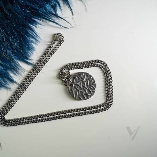 Korean Design Round Ancient Design Pendent Necklace