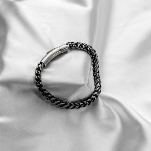 American Retro Round Grinding Chain Link Bracelet
