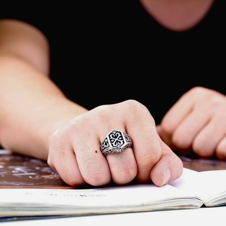 Titanium Steel Viking Ring - Image 3