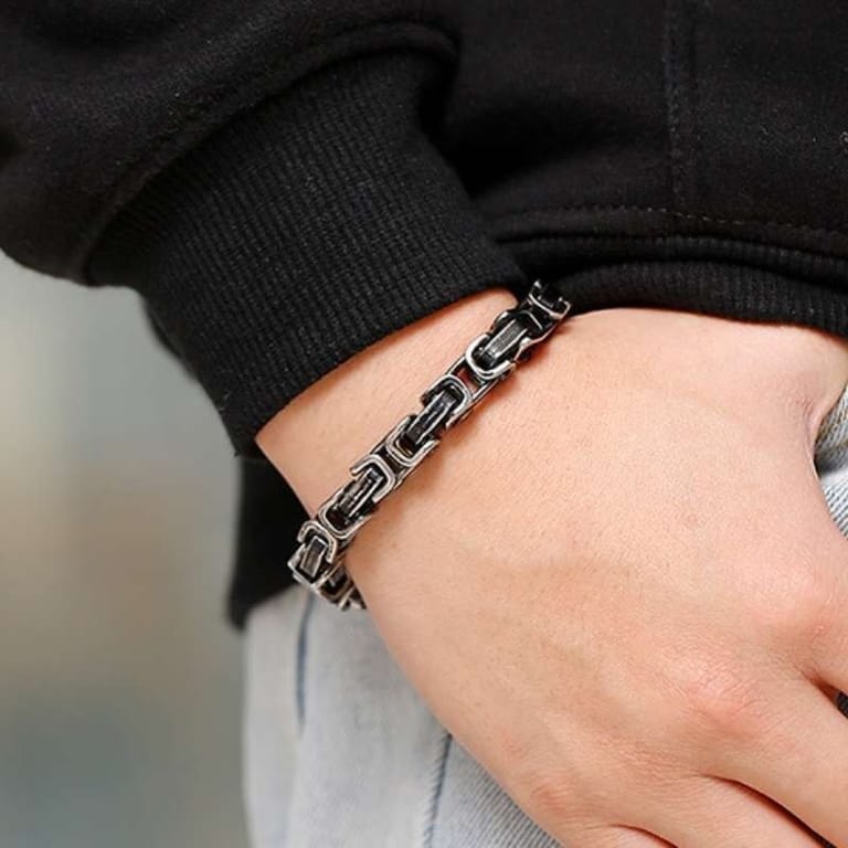 Retro Emperor Chain Titanium Steel Bracelet - Image 3