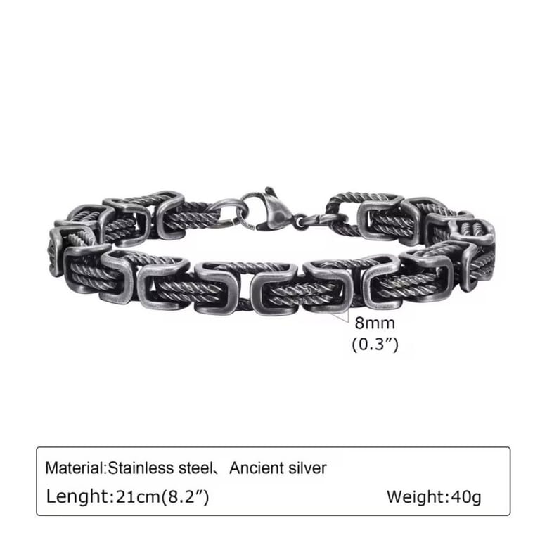 Retro Titanium Steel Vintage Bracelet - Image 3