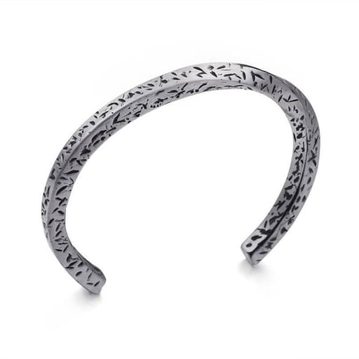 American Design Titanium Steel Twist Bracelet with Black Dot