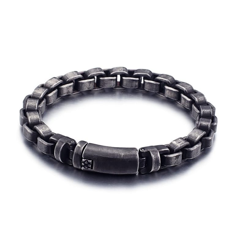 Men’s Chain Link Vintage Bracelet- Matt Finish