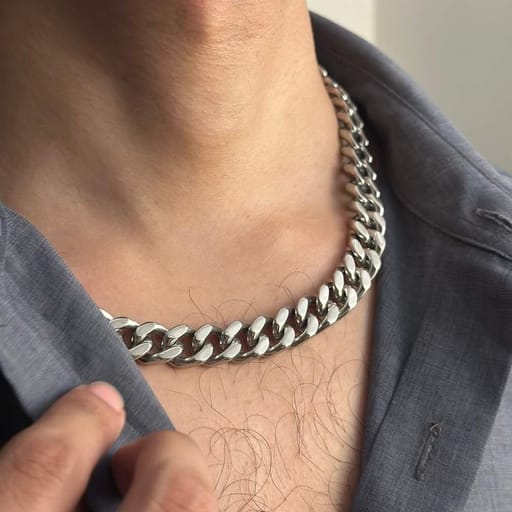 Cuban Link Titanium Steel Necklace for Men