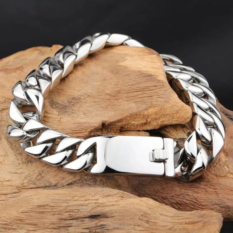Curb Cuban Link Titanium Steel Bracelet