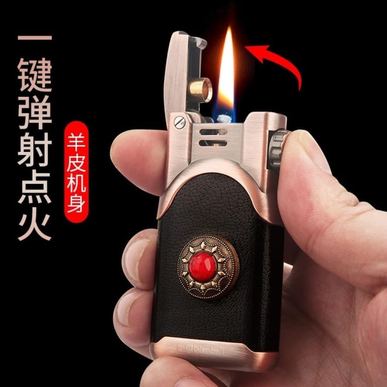 HONEST Antique Copper Leather Lighter - Image 2