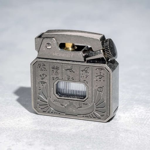 Egyptian Engraved Antique Metal Refillable Lighter