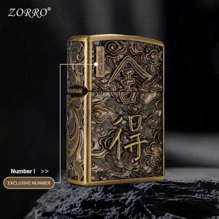 ZORRO Fortune Engraved Kerosene Lighter - Image 1