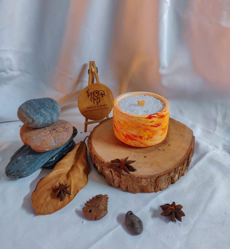 Marble Effect Candle with Lid - Image 4