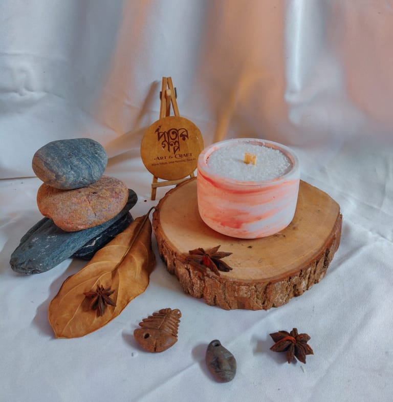Marble Effect Candle with Lid - Image 5