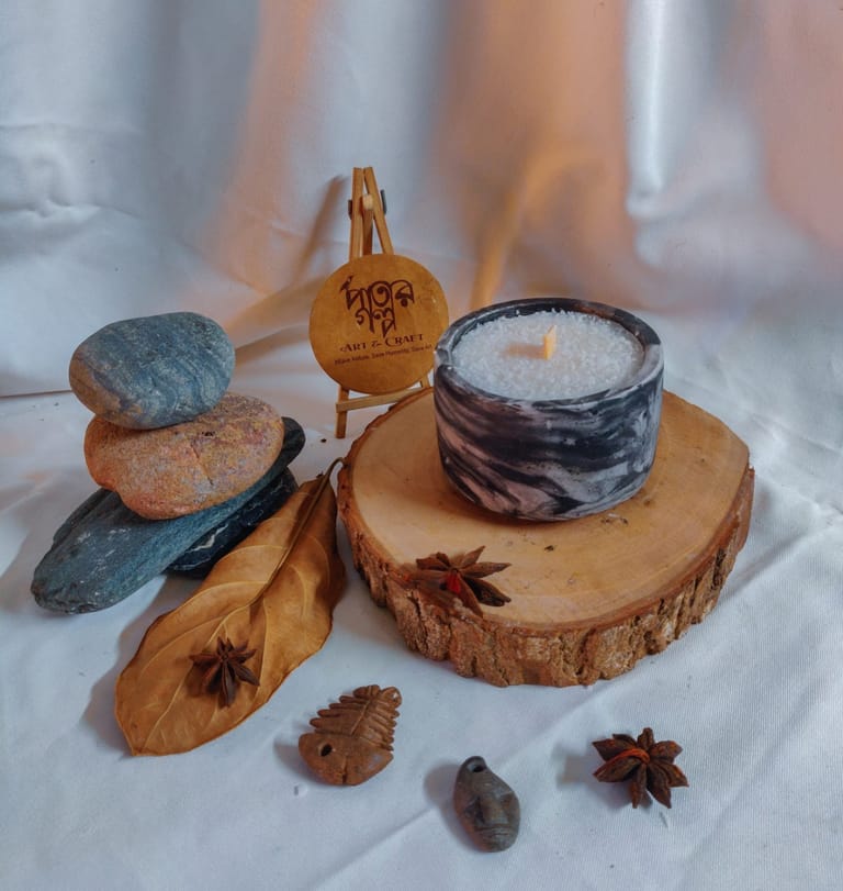Marble Effect Candle with Lid - Image 6