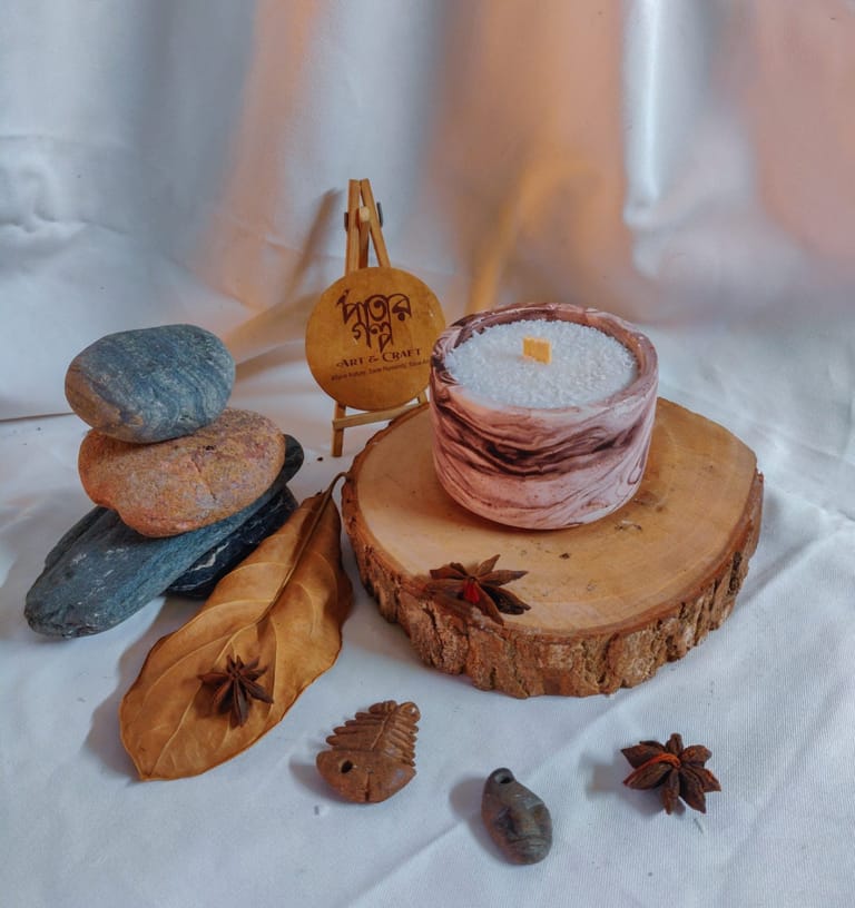 Marble Effect Candle with Lid - Image 7