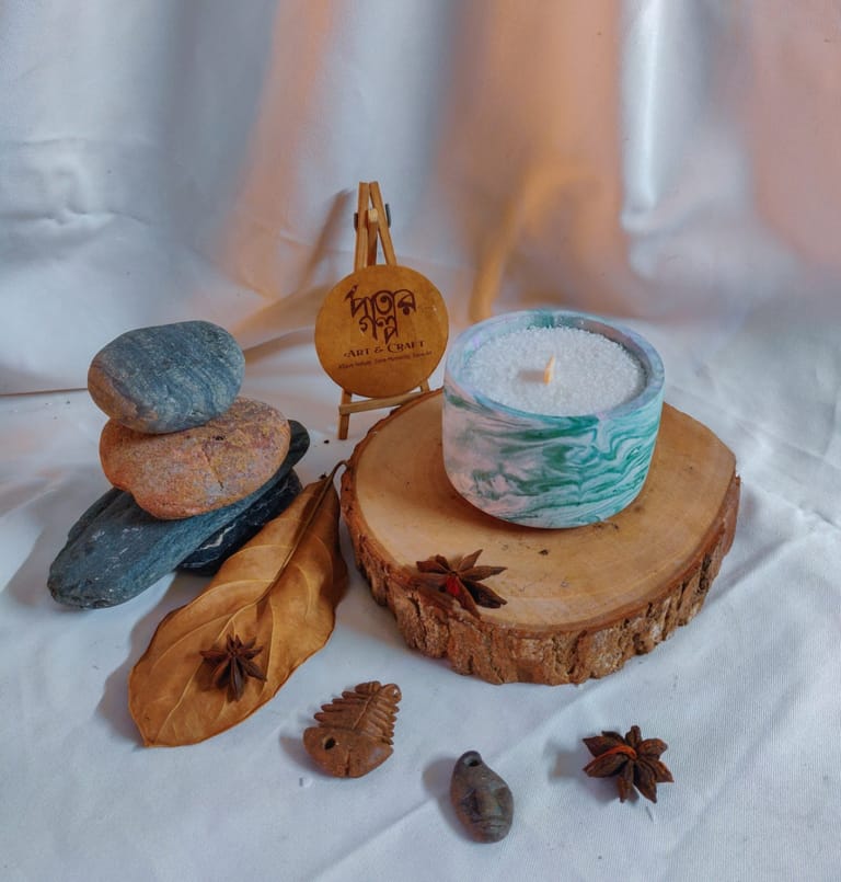 Marble Effect Candle with Lid - Image 8