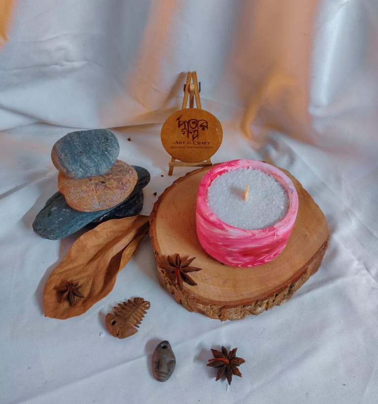 Marble Effect Candle with Lid - Image 9