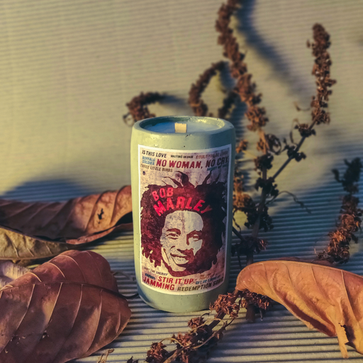 Bob Marley Theme Candle
