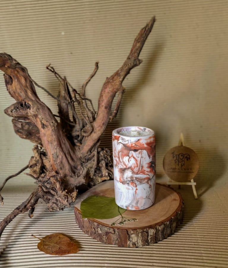 Marble Effect Theme Candle