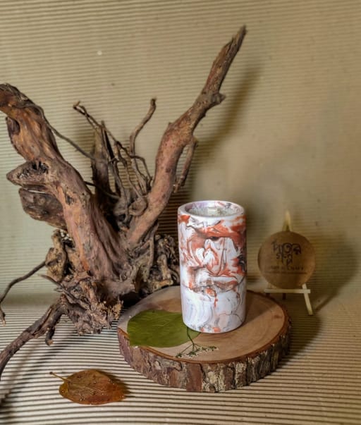 Marble Effect Theme Candle