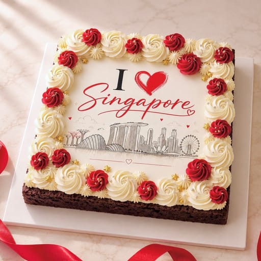 I ♥️ SG Skyline Belgian Brownie Fudge – SG National Day