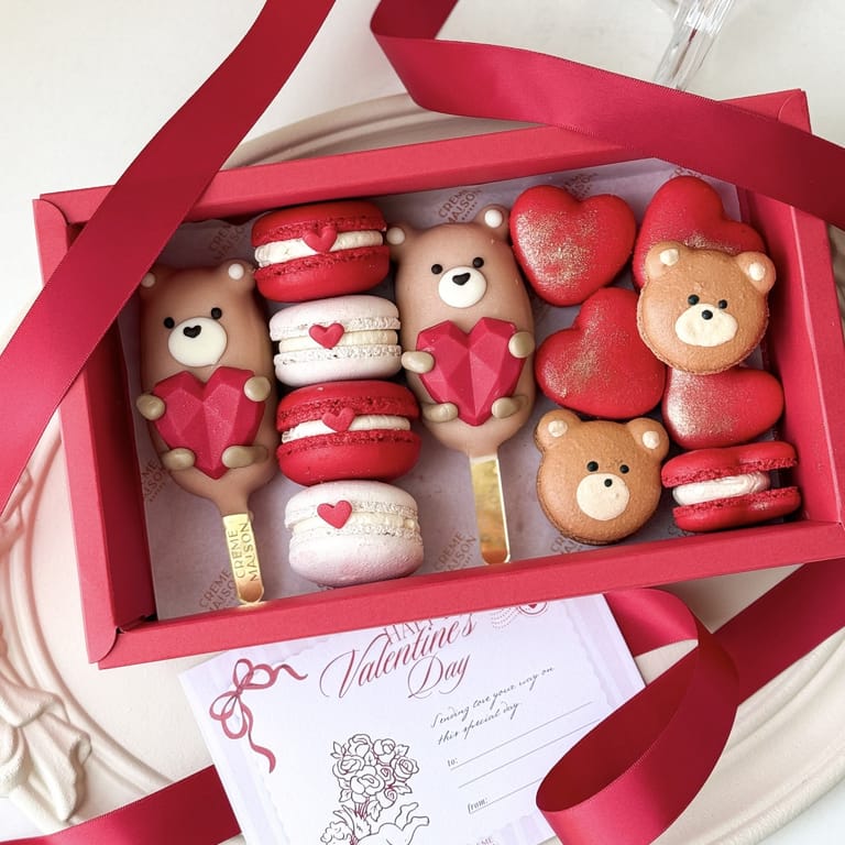 Teddy’s Love Letter – Valentine’s day dessert box (13 pcs)