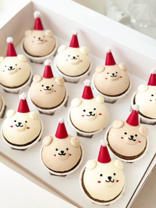 Christian’s Christmas Santa Bear Mini Cupcakes