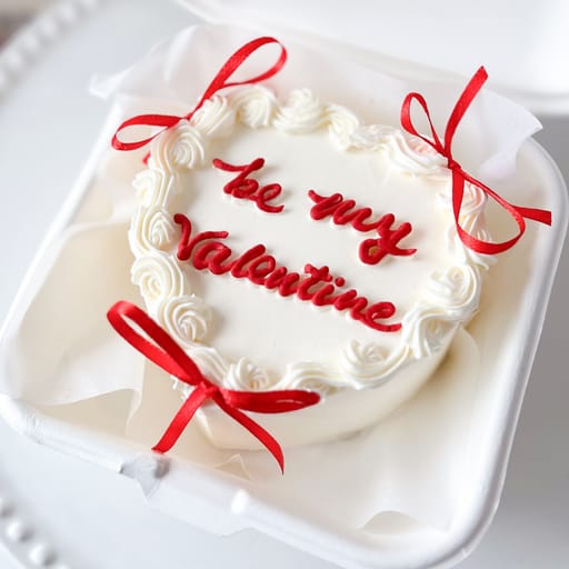 Be My Valentine Heart Bento Cake
