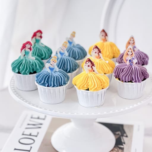 Princesses Mini Cupcakes (Box of 12 pcs)