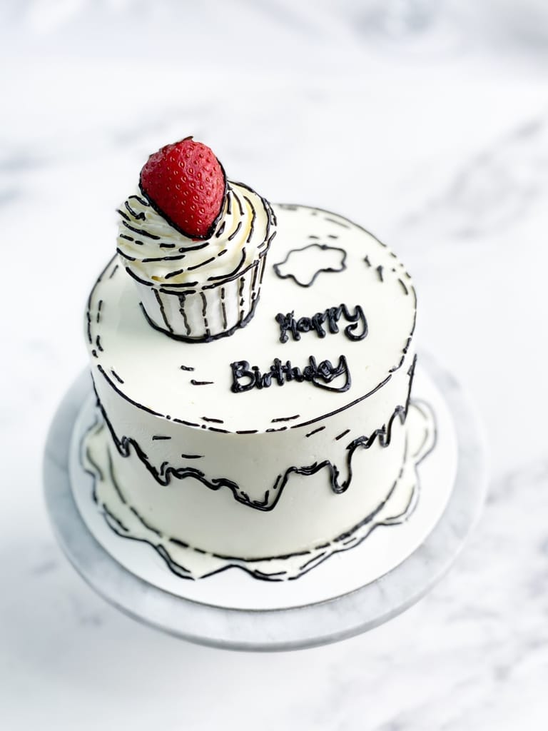 2D Cupcake Comic Cake - Image 2