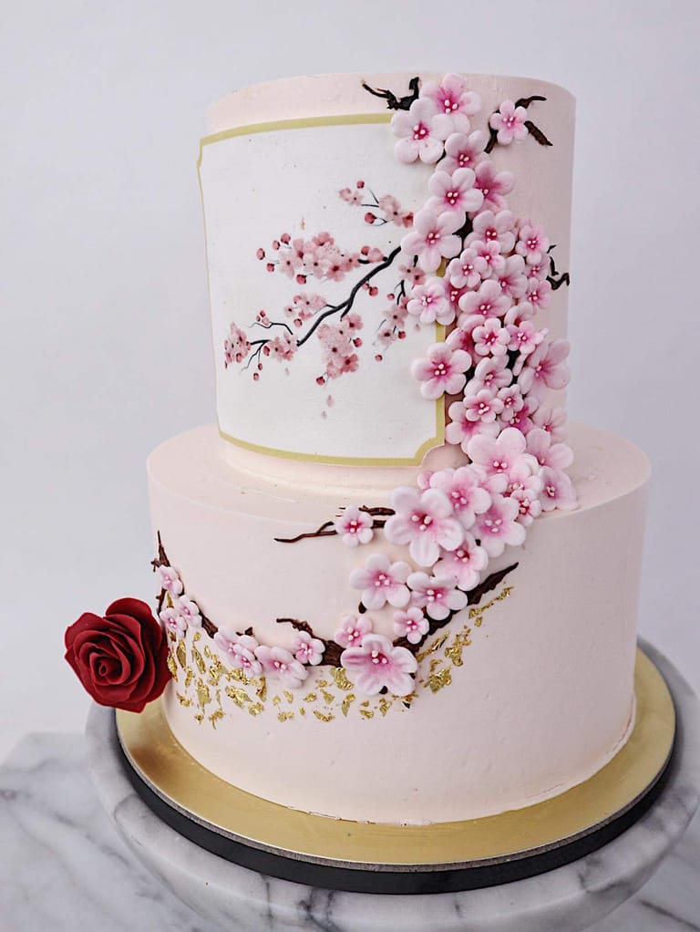 Framed Blossoms – Longevity Cake - Image 2