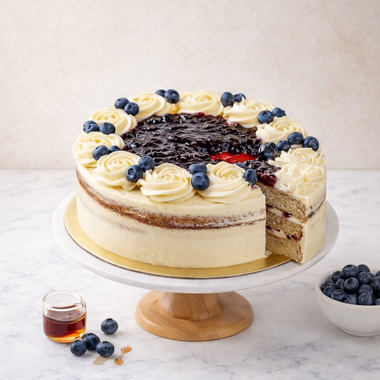 Summer Blueberry Maple Gourmet Cake