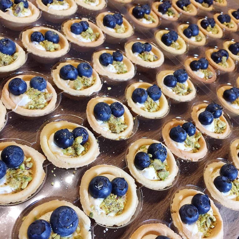 Roasted Pistachio Blueberry Tartlets (Box of 30)