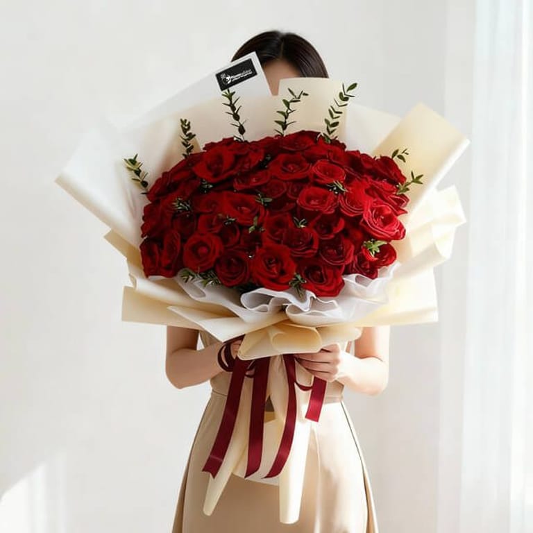 60 Red Roses Bouquet Avarosa - FA22603 - Image 1