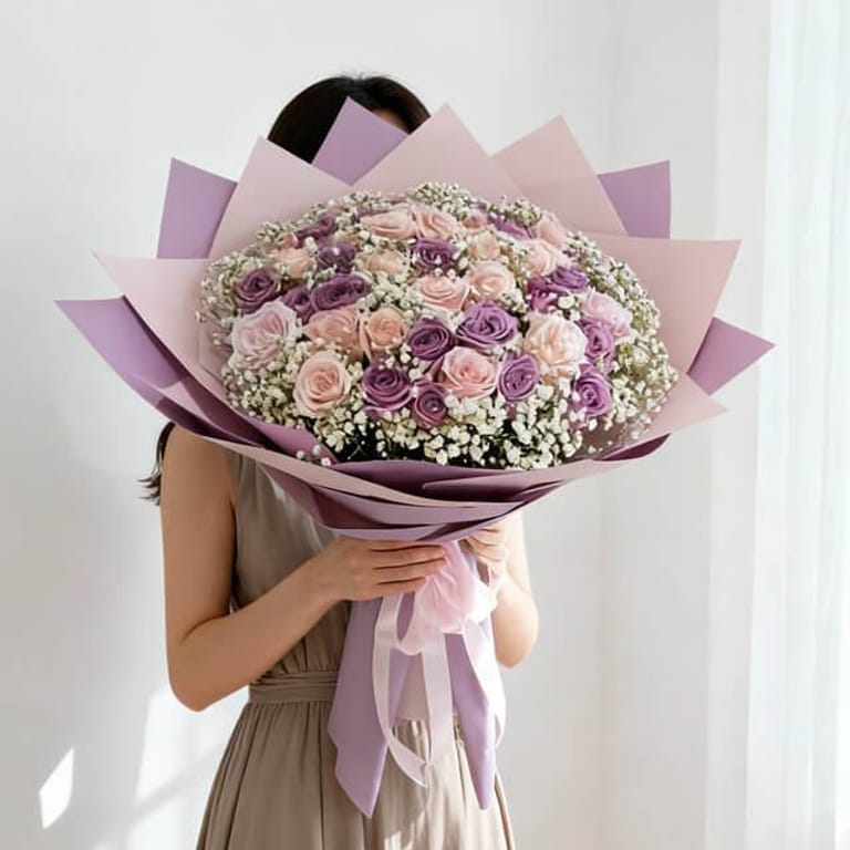Mix Roses Buquet - Purple Burst - FA23921