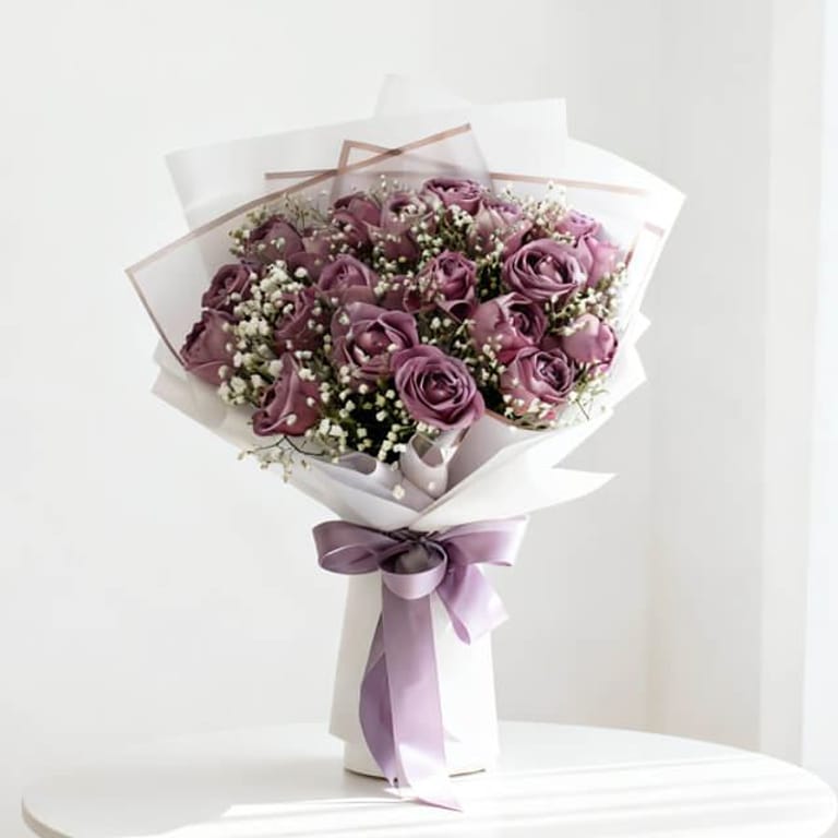 Buket Mawar Ungu Mewah - Purple You - FA4537 - Image 1