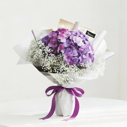 Purple Loving Bouquet with Baby Breath - FA106536