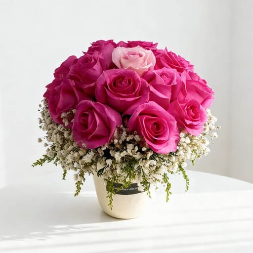 Beautiful Blossoms - Pink Roses Vase - FA20972