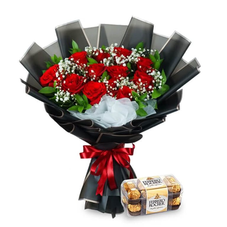 Red Rose Bouquet with Ferrero Rocher - FA26196