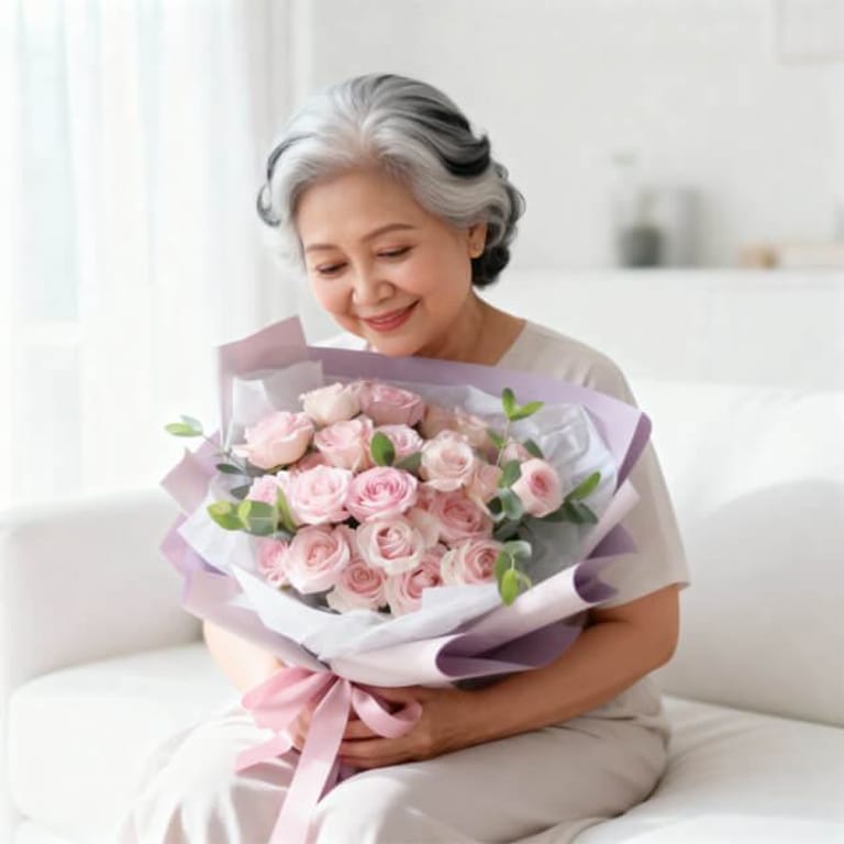 Premium Pink Roses Bouquet - Rose Eternal Blooms - FA26188