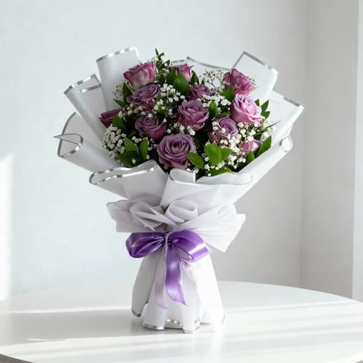 Buket Elegan Mawar Ungu - Wonder Imperial - FA26091