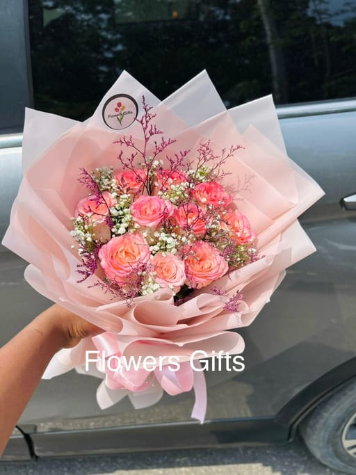 Premium Fresh Pink Rose Bouquet