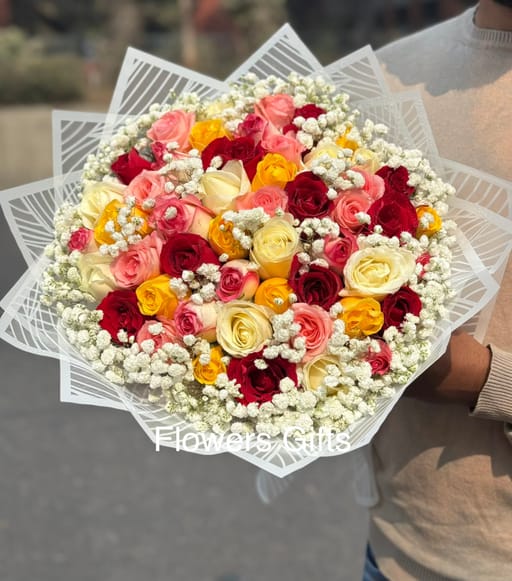 Premium Fresh Mixed Rose Bouquet
