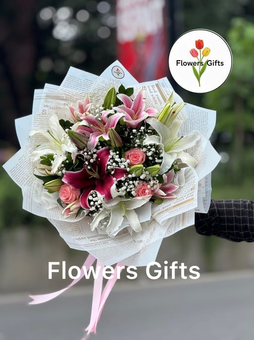 Most Premium Fresh Lily Bouquet