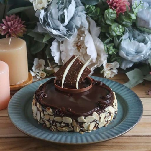 Almond Dutch Truffle Cake (Eggless)