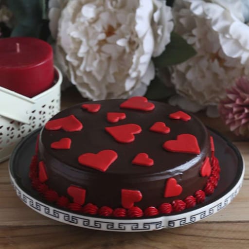 Chocolate Dutch Truffle Love Cake (Eggless)