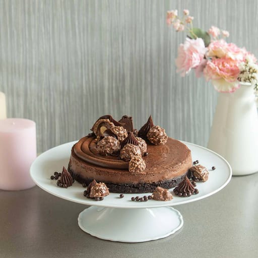 Baked Chocolate Ferrero Cheese Cake 1kg (Eggless)