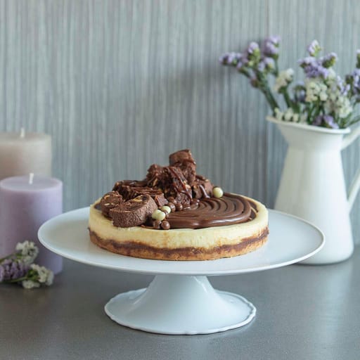 Baked Caramel Cheese Cake (Eggless)