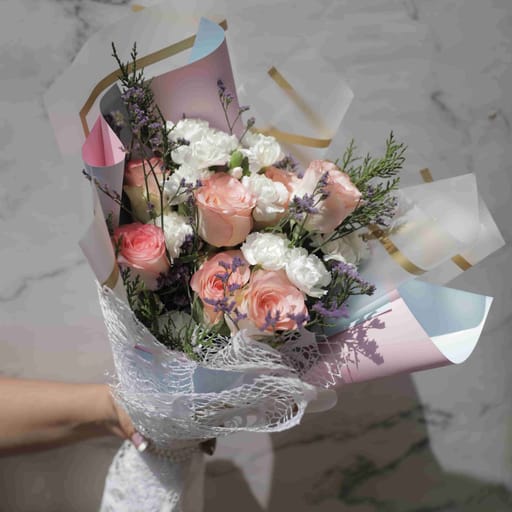 Jumelia Limonium White Spray Carnation
