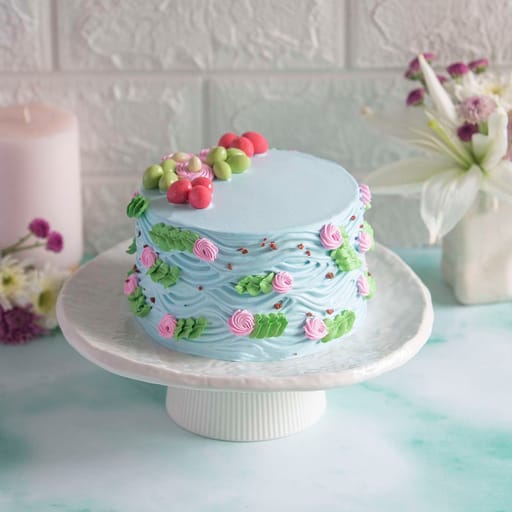 Floral Chocolate Cake 1kg (Eggless)