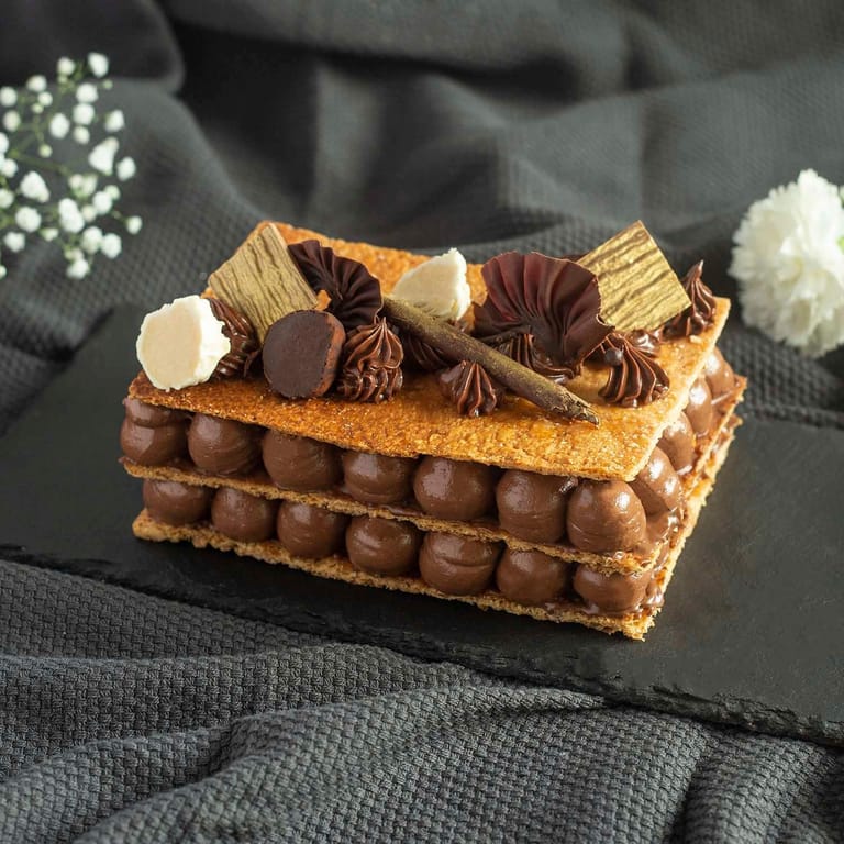 Mille Feuille Chocolate Cake (Eggless) - Image 1